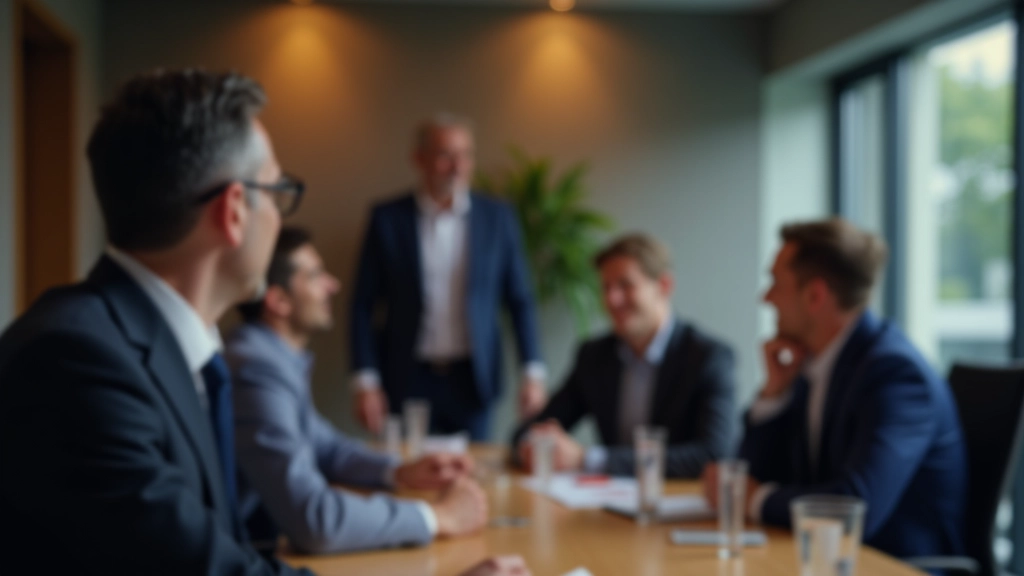 Leader che guida il suo team verso una visione comune e condivisa