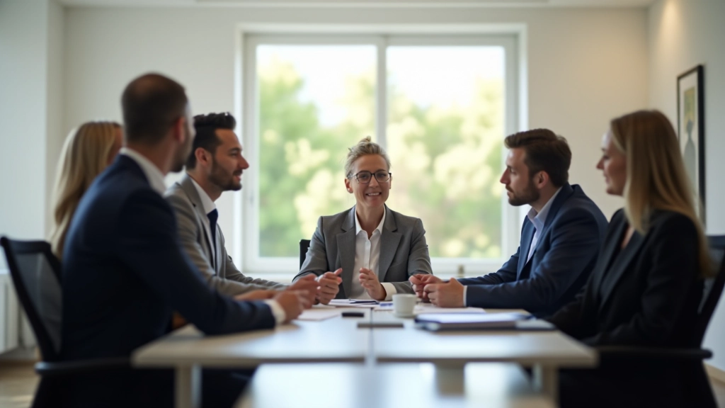 Riunione di leadership in ambiente professionale